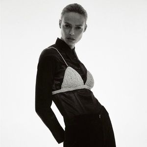 NWT Zara Pearl Bralette Top